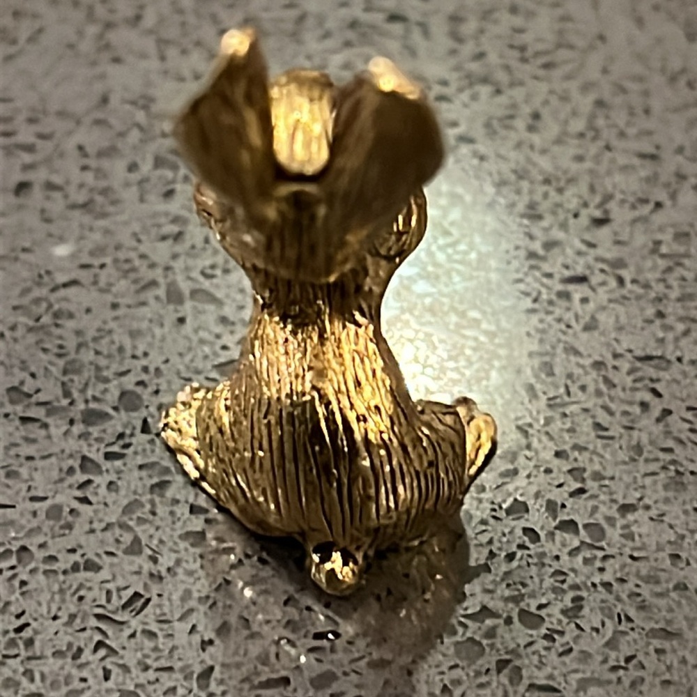 Vintage Brass Bunny & Egg Miniature Figurines - Picture 7 of 15